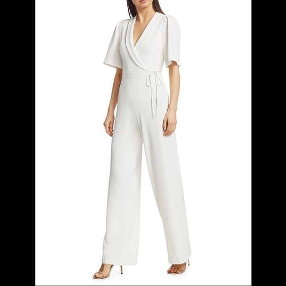 Alice + Olivia Luana Faux-Wrap Jumpsuit